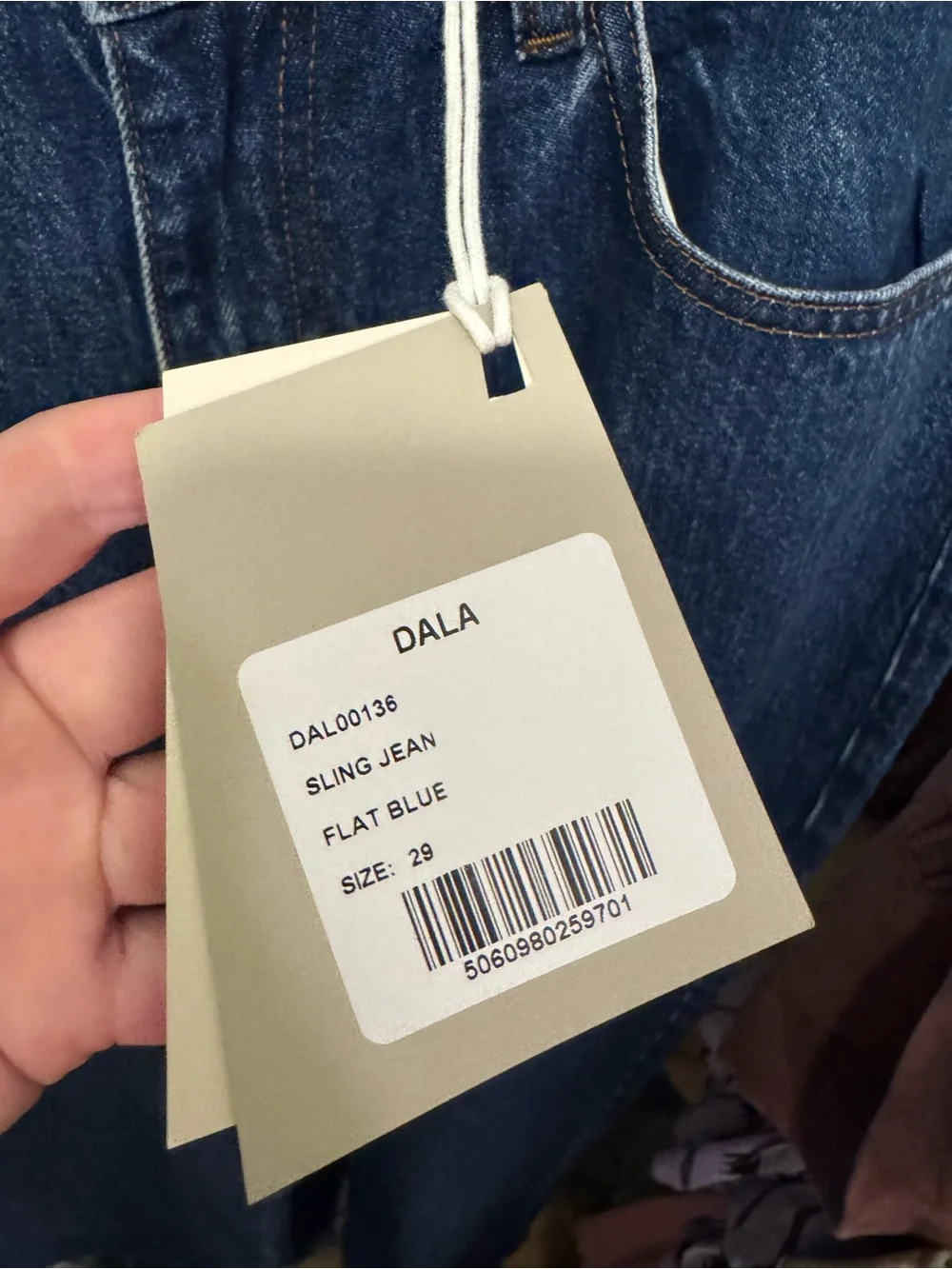 NWT Free People Dala Sling Jeans - Flat Blue - size 29